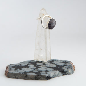 Lace Agate Orbit Ring