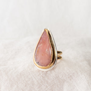 Pink Peruvian Opal Ring No.5