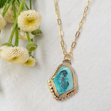 Load image into Gallery viewer, Turquoise &amp; Gold Necklace No.1
