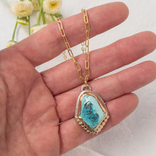 Load image into Gallery viewer, Turquoise &amp; Gold Necklace No.1
