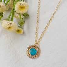 Load image into Gallery viewer, Turquoise &amp; Gold Necklace No.2
