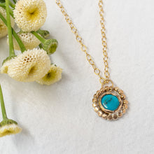 Load image into Gallery viewer, Turquoise &amp; Gold Necklace No.2
