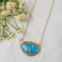 Load image into Gallery viewer, Turquoise &amp; Gold Necklace No.5
