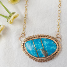 Load image into Gallery viewer, Turquoise &amp; Gold Necklace No.5
