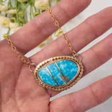 Load image into Gallery viewer, Turquoise &amp; Gold Necklace No.5
