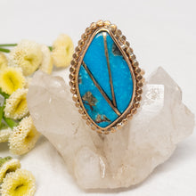 Load image into Gallery viewer, Turquoise &amp; Gold Ring No.1
