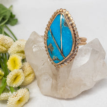 Load image into Gallery viewer, Turquoise &amp; Gold Ring No.1
