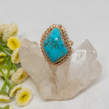 Load image into Gallery viewer, Turquoise &amp; Gold Ring No.2
