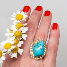 Load image into Gallery viewer, Turquoise &amp; Gold Ring No.2
