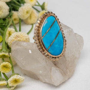 Turquoise & Gold Ring No.4