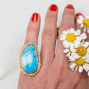 Turquoise & Gold Ring No.4