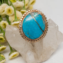 Load image into Gallery viewer, Turquoise &amp; Gold Ring No.6
