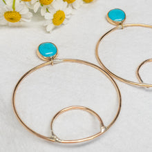 Load image into Gallery viewer, Turquoise &amp; Gold Earrings No.2
