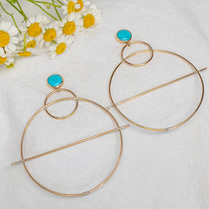 Turquoise & Gold Earrings No.3