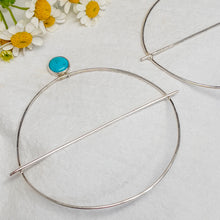 Load image into Gallery viewer, Turquoise &amp; Sterling Silver large Earrings No.5
