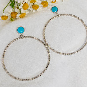 Turquoise & Sterling Silver Earrings No.7