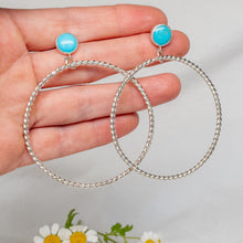 Load image into Gallery viewer, Turquoise &amp; Sterling Silver Earrings No.7
