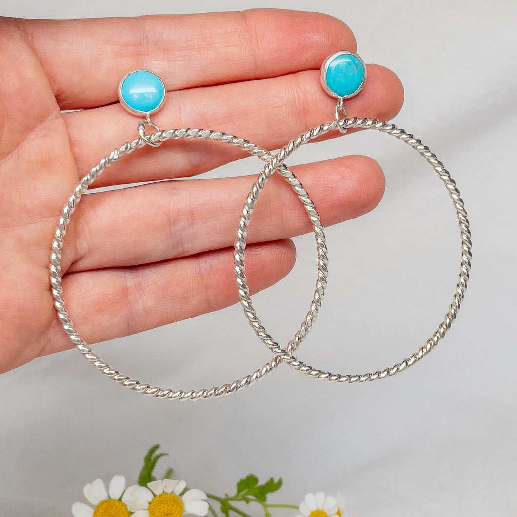Turquoise & Sterling Silver Earrings No.7