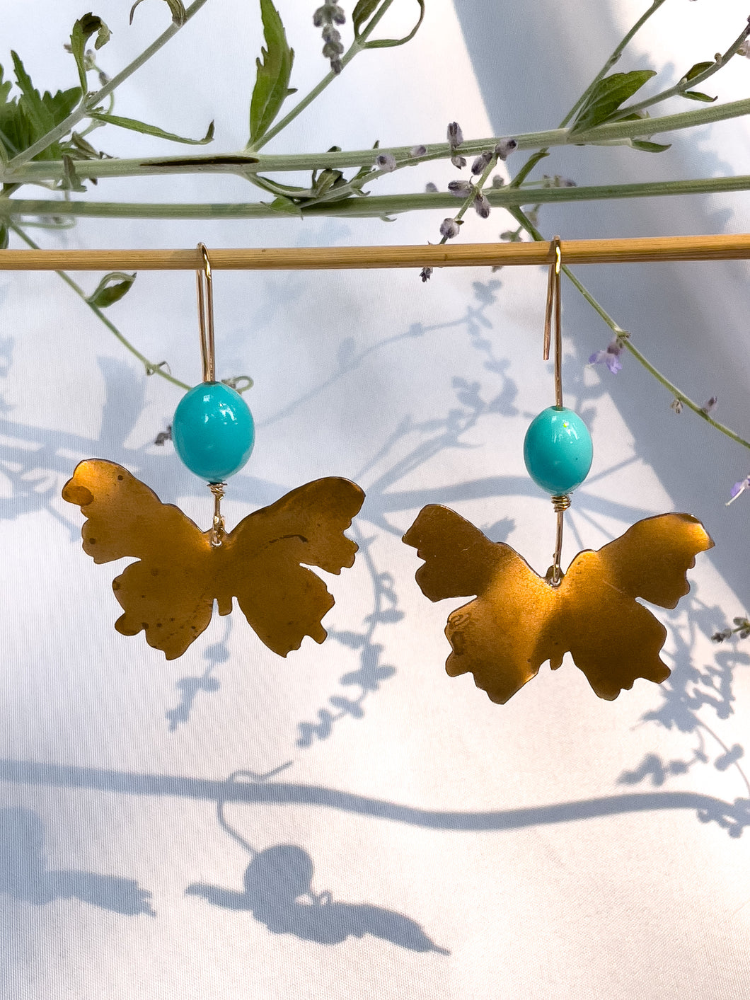 Sunshine Glam Butterfly Earrings