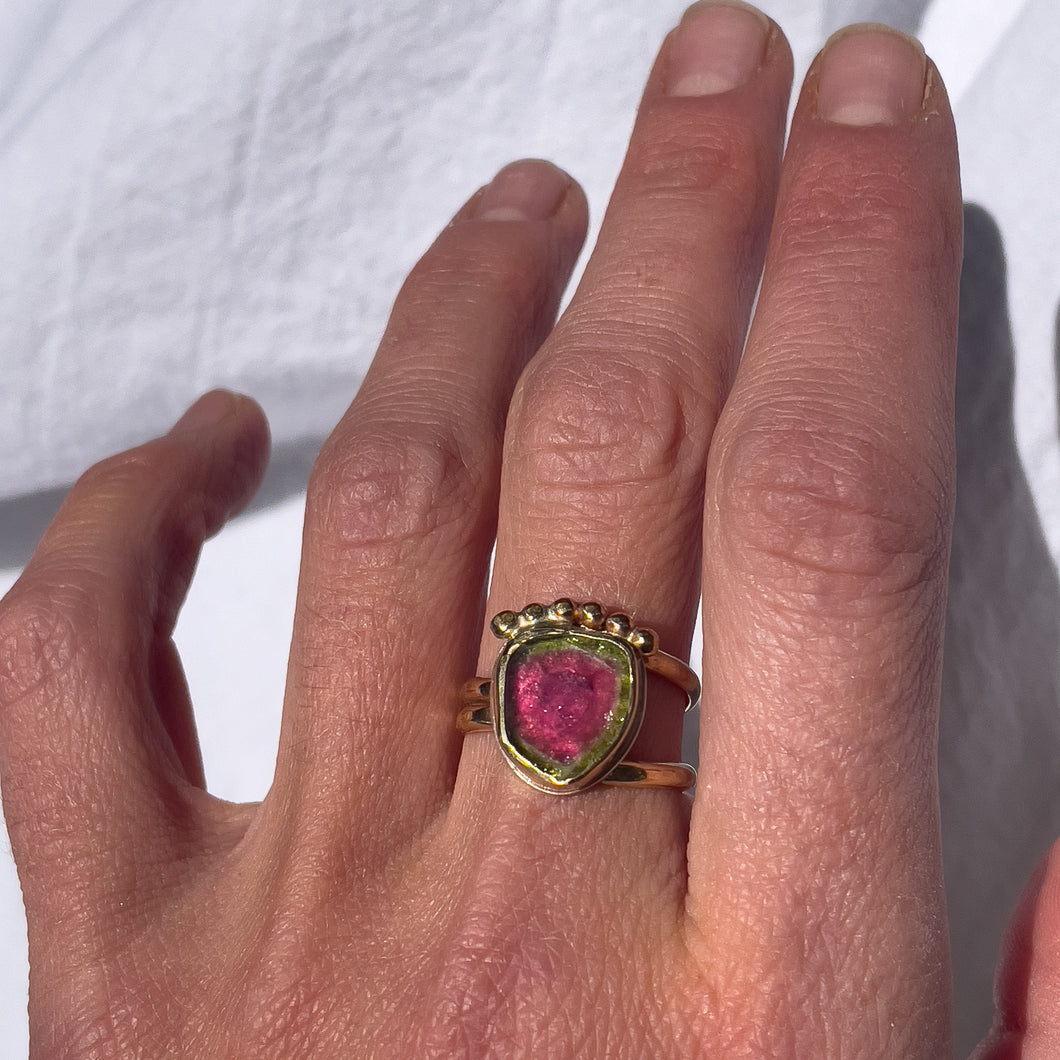 Watermelon Tourmaline Ring No. 3